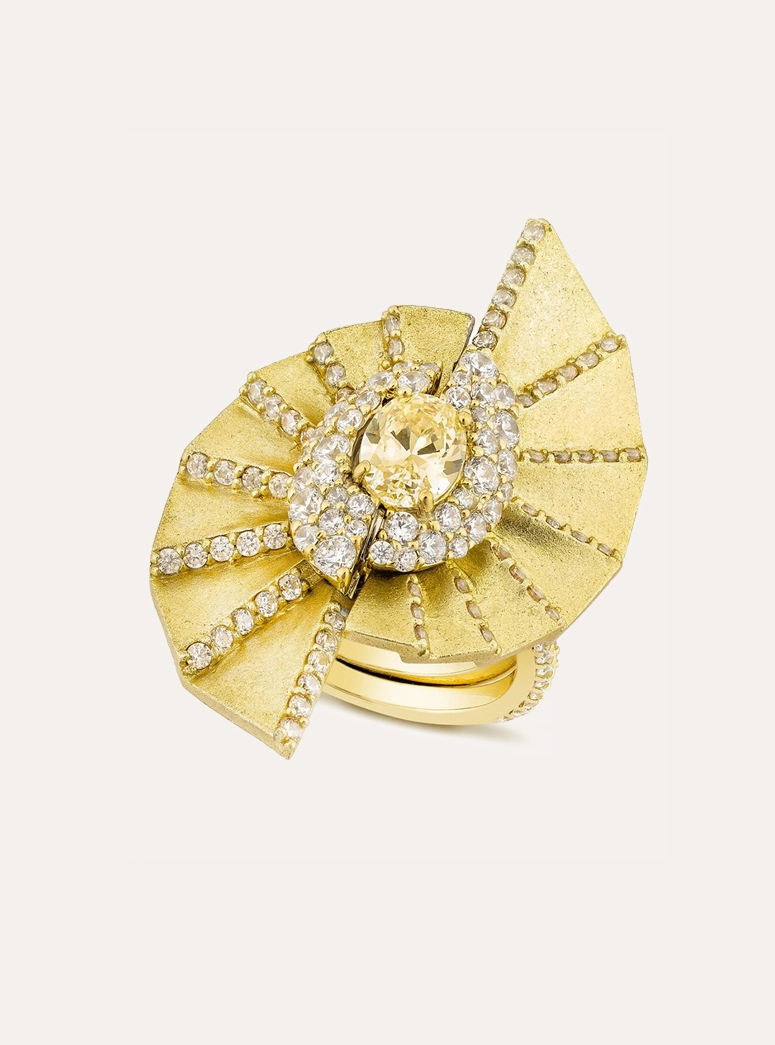 Golden Fächer Ring