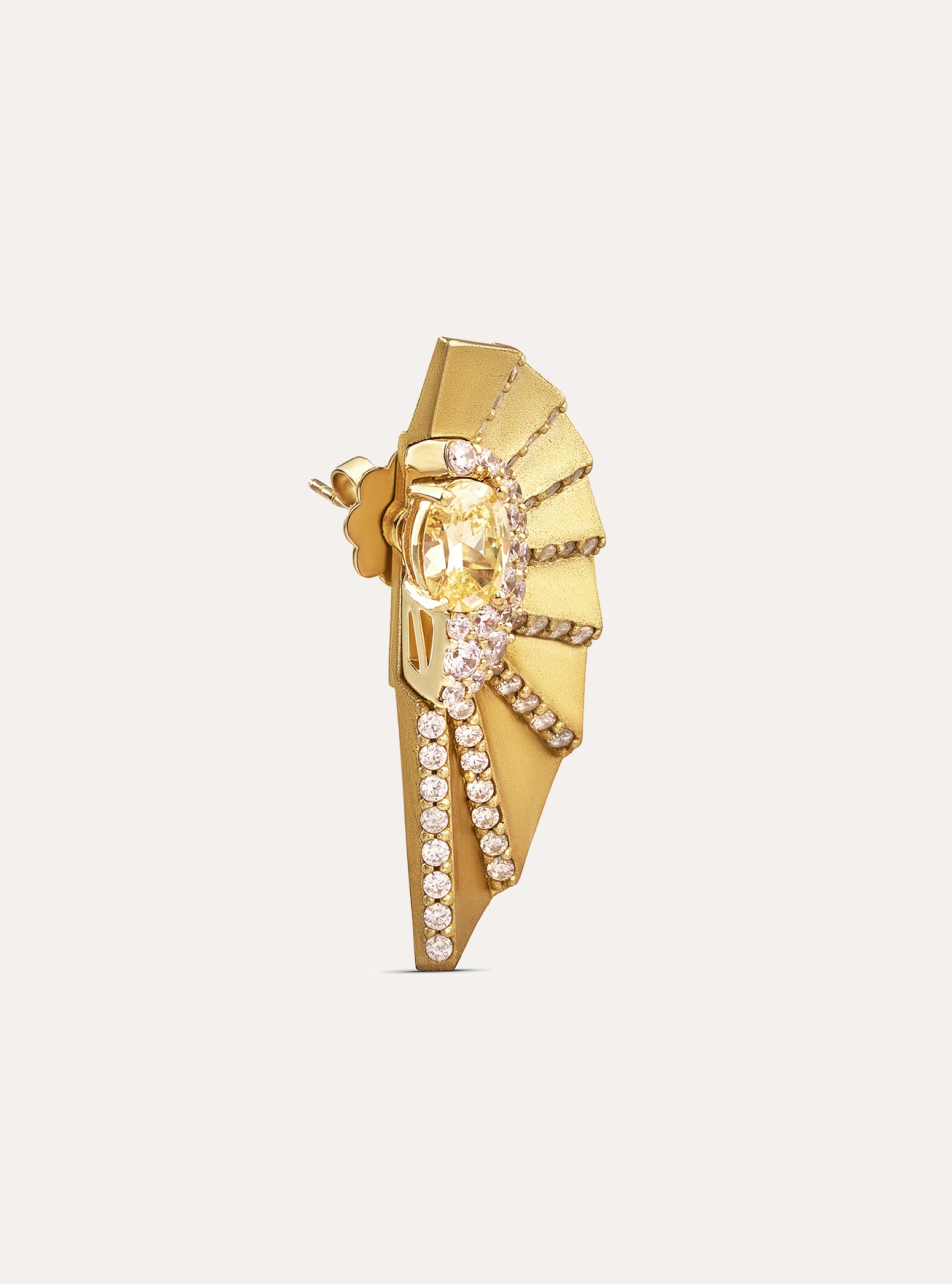 Golden Fächer Earring